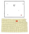 Cloud County Kansas Incorporated and Unincorporated areas Miltonvale Highlighted
