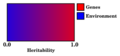 Genes x environment heritability homogenous mudpie view diagram