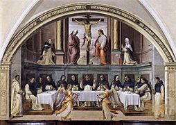 Giovan Antonio Sogliani - St Dominic and his Friars Fed by Angels - WGA21587