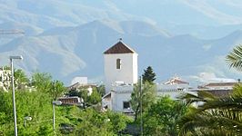 Vista de la Iglesia de San Miguel, en Gualchos