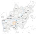 Karte Gemeinden des Bezirks Gros-de-Vaud 2008