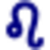 Leo symbol (heavy blue).svg