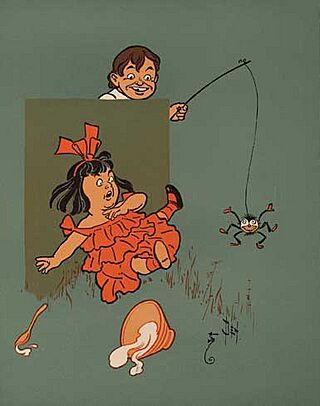 Little Miss Muffet 2 - WW Denslow - Project Gutenberg etext 18546.jpg