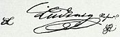 Firma de Luis II de Baviera