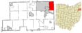 Mahoning County Ohio incorporated and unincorporated areas Coitsville highlighted