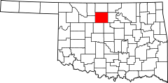 Map of Oklahoma highlighting Garfield County.svg