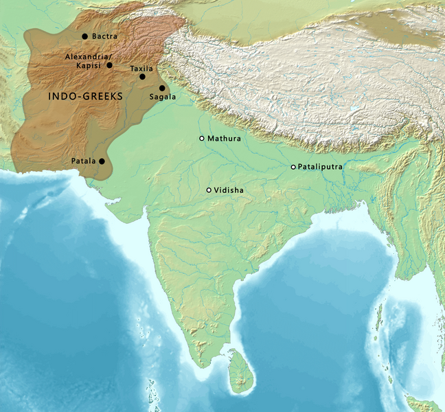 Map of the Indo-Greeks
