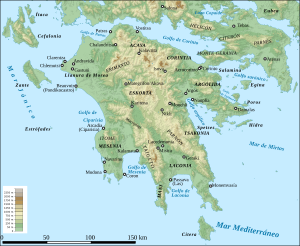 Archivo:Peloponnese Middle Ages map-es