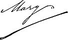 Firma de María del Reino Unido
