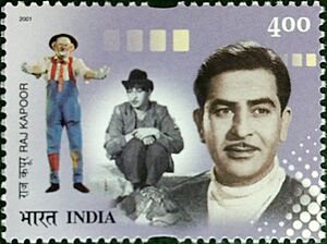 Archivo:Raj Kapoor 2001 stamp of India