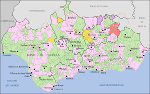 Archivo:Reinos de Andalucía Municipios actuales