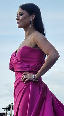 Sam Quek at the Eurovision Turquoise Carpet 2023 (cropped).jpg