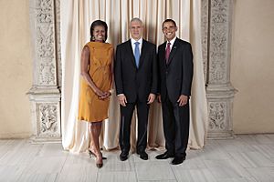 Archivo:Boris Tadic with Obamas