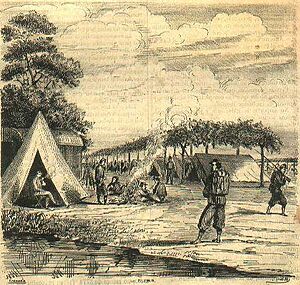 Archivo:Campamento de un batallón de infantería de línea en la Ensenada (Corrientes)
