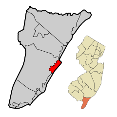 Cape May County New Jersey Incorporated and Unincorporated areas Avalon Highlighted.svg