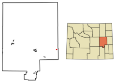 Converse County Wyoming Incorporated and Unincorporated areas Lost Springs Highlighted 5647805.svg