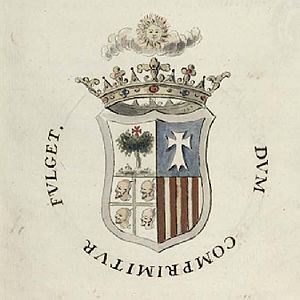 Archivo:Escudo que figura en la Segunda parte del Patronado de Calatayud