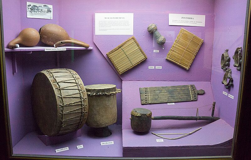 Exhibit of Musical Instruments, Lake Malawi Museum