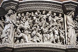 Giovanni pisano, pulpito del duomo di pisa, 1302-11, cattura di cristo 01
