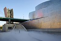 Archivo:Guggenheim Museum Bilbao fog installation