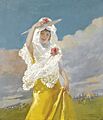 JVP 1913 Una española con mantilla