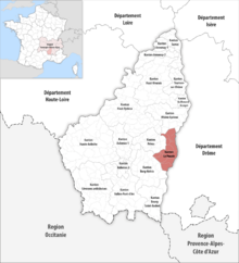 Locator map of Kanton Le Pouzin.png