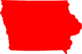 Map of Iowa highlighting Iowa County