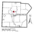 Map of New Castle Northwest, Lawrence County, Pennsylvania Highlighted