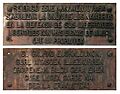 Monumento a los Fueros (Pamplona)-Placas de bronce