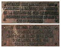 Monumento a los Fueros (Pamplona)-Placas de bronce.jpg