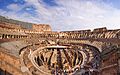 Panoramic photograph of interior of Colosseum