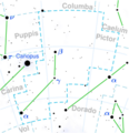 Pictor constellation map