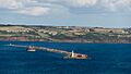Plymouth Breakwater from above Kingsand