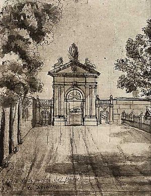 Archivo:Puerta de Recoletos-ca. 1756
