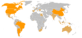 World map GMO production 2005