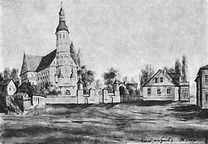 Archivo:Šiauliai church in 19th c