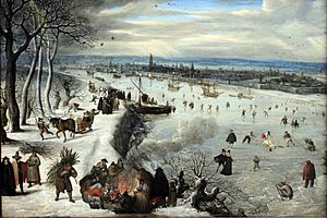 Archivo:1593 Valckenborch Ansicht von Antwerpen mit zugefrorener Schelde anagoria