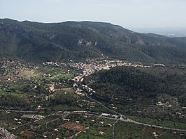Vista de Buñola desde sa Gúbia.