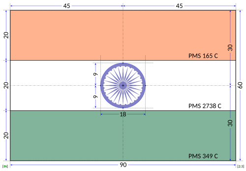 Archivo:Flag of India (Construction Sheet)