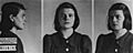 Gestapo photos of Sophie Scholl taken after her capture on February 18, 1943