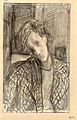 Ilka Gedő Wistful Self-Portrait, 1946-1947, pencil, paper, 156 x 97 mm