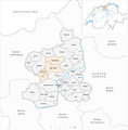 Karte Bezirk Brugg Gemeindeveraenderungen 2013