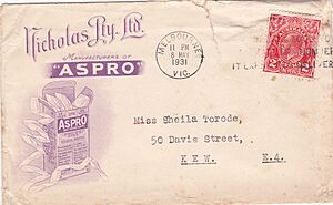 Archivo:Nicholas Aspro advertising envelope 1931