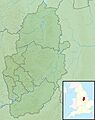 Nottinghamshire UK relief location map