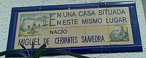 Archivo:Placa Miguel de Cervantes
