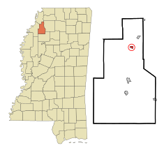 Quitman County Mississippi Incorporated and Unincorporated areas Falcon Highlighted.svg
