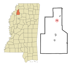 Quitman County Mississippi Incorporated and Unincorporated areas Falcon Highlighted.svg