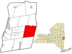 Rensselaer County New York incorporated and unincorporated areas Berlin highlighted.svg
