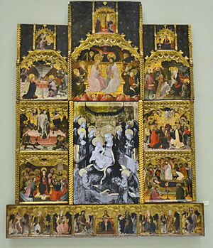 Archivo:Retaule de la vida de la Mare de Déu, de Pere Nicolau, Museu de Belles Arts de València