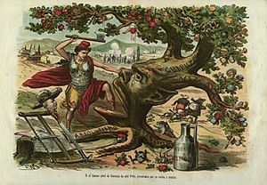 Archivo:Si el famoso árbol de Guernica da este fruto, procuremos que no vuelva á retoñar, La Madeja Política, 2 de mayo de 1874